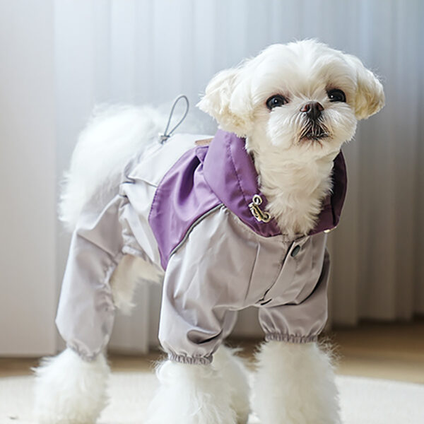 Custom Waterproof Pet Dog Raincoats with Hood for Small Medium Dogs Lightweight Jacket with Leash Hole