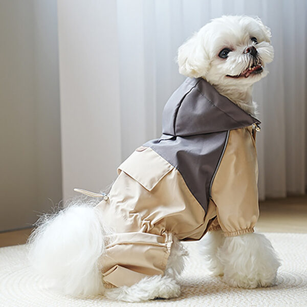 Custom Waterproof Pet Dog Raincoats with Hood for Small Medium Dogs Lightweight Jacket with Leash Hole - Image 4